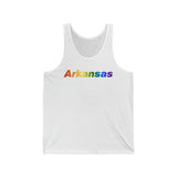 Arkansas Tank-Top: Vibrant Pride Gradient Design