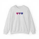 Bisexual Flag Hearts Sweatshirt: Pride LGBTQ+ Gradient Design