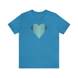 Agender Heart Lines T-Shirt: Pride Gradient Tee