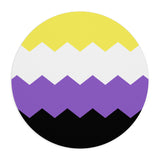 Nonbinary Flag Wavey Mousepad: Sharp Design for Desk