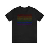 North Dakota LGBTQ+ Pride Flag, Faded Black T-Shirt