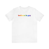 Indiana is Gay Pride T-Shirt: LGBTQ+ Flag Gradient Tee
