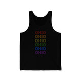 Ohio LGBTQ+ Pride Flag, Faded Black Tank-Top