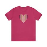 Agender Heart Lines T-Shirt: Pride Gradient Tee