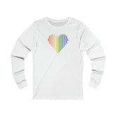 Pride Heart Lines Long Sleeve T-Shirt: Pride Gradient Tee