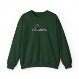 Transgender Love Script Sweatshirt: Subtly Elegant Pride Sweater