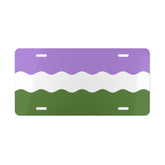 Genderqueer Flag Ripple Vanity License Plate: Wavey Design for Cars