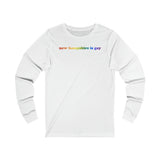 New Hampshire is Gay Pride Long Sleeve T-Shirt: LGBTQ+ Flag Gradient Tee