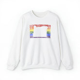 Oregon Pride Flag Sweater: Rainbow LGBTQ+ State Silhouette Distressed Sweatshirt