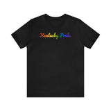 Kentucky Pride T-Shirt: Flowing Cursive Design with LGBTQ+ Gradient