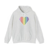 Gilbert Baker Pride Flag Heart Lines Hoodie: Pride Gradient Sweater