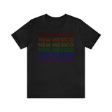 New Mexico LGBTQ+ Pride Flag, Faded Black T-Shirt