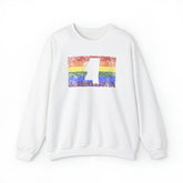 Mississippi Pride Flag Sweater: Rainbow LGBTQ+ State Silhouette Distressed Sweatshirt