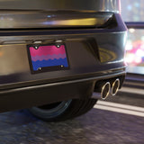 Bisexual Flag Ripple Vanity License Plate: Wavey Design for Cars