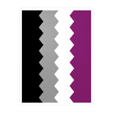 Asexual Flag Wavey Decal: Sharp Pride Sticker