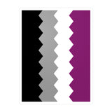 Asexual Flag Wavey Decal: Sharp Pride Sticker