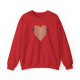 Agender Heart Lines Sweater: Pride Gradient Sweatshirt