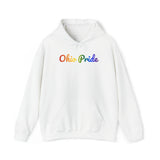 Ohio Pride Hoodie: Flowing Cursive Design with LGBTQ+ Gradient