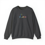 Queer Love Script Sweatshirt: Subtly Elegant Pride Sweater