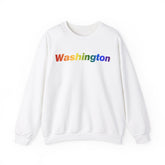 Washington Sweatshirt: Vibrant Pride Gradient Design