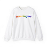 Washington Sweatshirt: Vibrant Pride Gradient Design
