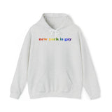 New York is Gay Pride Hoodie: LGBTQ+ Flag Gradient Sweatshirt