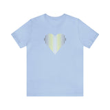 Demigender Heart Lines T-Shirt: Pride Gradient Tee