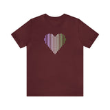 Genderqueer Heart Lines T-Shirt: Pride Gradient Tee