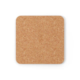 Gay Pride Flag Coaster Set: 4 Corkwood Ripple Drink Coasters
