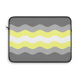 Demigender Pride Flag Laptop Sleeve: Ripple Print Protective Case
