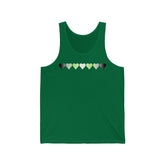 Agender Flag Hearts Tank-Top: Pride LGBTQ+ Gradient Design