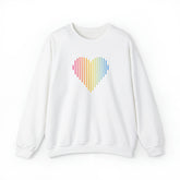 Pansexual Heart Lines Sweater: Pride Gradient Sweatshirt