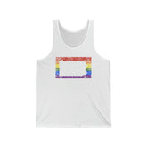 Pennsylvania Pride Flag Tank: Rainbow LGBTQ+ State Silhouette Distressed Tank-Top