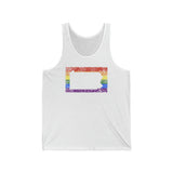 Pennsylvania Pride Flag Tank: Rainbow LGBTQ+ State Silhouette Distressed Tank-Top