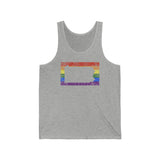 Pennsylvania Pride Flag Tank: Rainbow LGBTQ+ State Silhouette Distressed Tank-Top