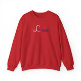 Genderfluid Love Script Sweatshirt: Subtly Elegant Pride Sweater