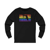 Florida Pride Flag Long Sleeve Tee: Rainbow LGBTQ+ State Silhouette Distressed Long Sleeve T-Shirt