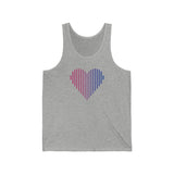Bisexual Heart Lines Tank-Top: Pride Gradient Tank