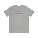 Polyamory Love Script Tee: Subtly Elegant Pride T-Shirt