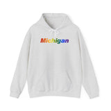 Michigan Hoodie: Vibrant Pride Gradient Design