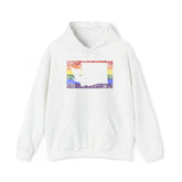Washington Pride Flag Hoodie: Rainbow LGBTQ+ State Silhouette Distressed Hooded Sweatshirt