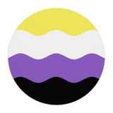 Nonbinary Flag Ripple Mousepad: Wavey Design for Desk
