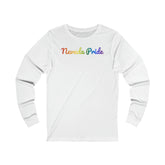Nevada Pride Long Sleeve Tee: Flowing Cursive Design with LGBTQ+ Gradient