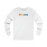 Virginia Long Sleeve Tee: Pride Gradient Design