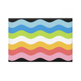 Queer Pride Flag Magnet: Ripple Rectangle Button for Fridge