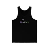 Genderqueer Love Script Tank: Subtly Elegant Pride Tank-Top