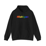 Michigan Hoodie: Vibrant Pride Gradient Design