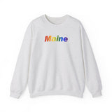 Maine Sweatshirt: Vibrant Pride Gradient Design