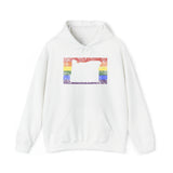 Oregon Pride Flag Hoodie: Rainbow LGBTQ+ State Silhouette Distressed Hooded Sweatshirt