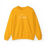 Pangender Love Script Sweatshirt: Subtly Elegant Pride Sweater